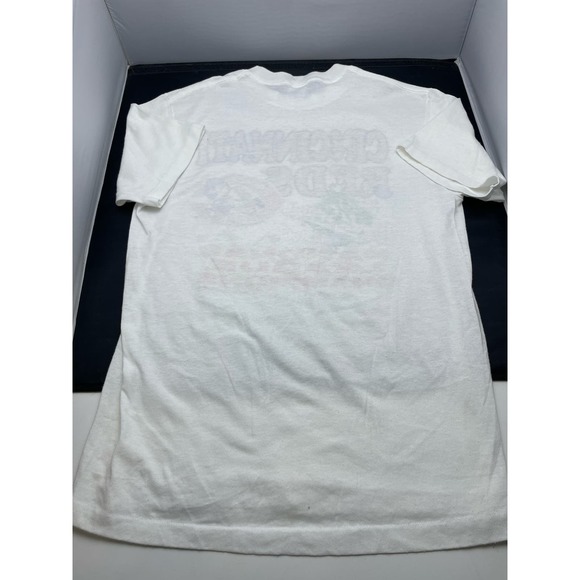 Vintage Trench Cincinnati Reds Size L 1990s World Series Single Stitch T-Shirt - Picture 6 of 9